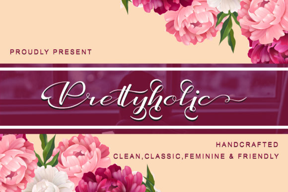 Prettyholic: A Friendly, Polished Script Font for Small Business Brands