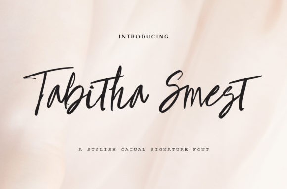 Thabitha Smest: A Light, Lively Script Font for Modern Brand Identity